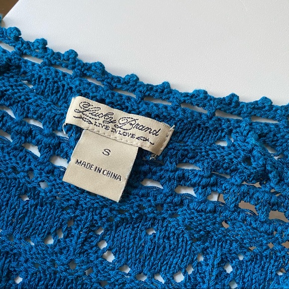 Blue Lace Lucky Brand Blouse - Picture 2 of 4